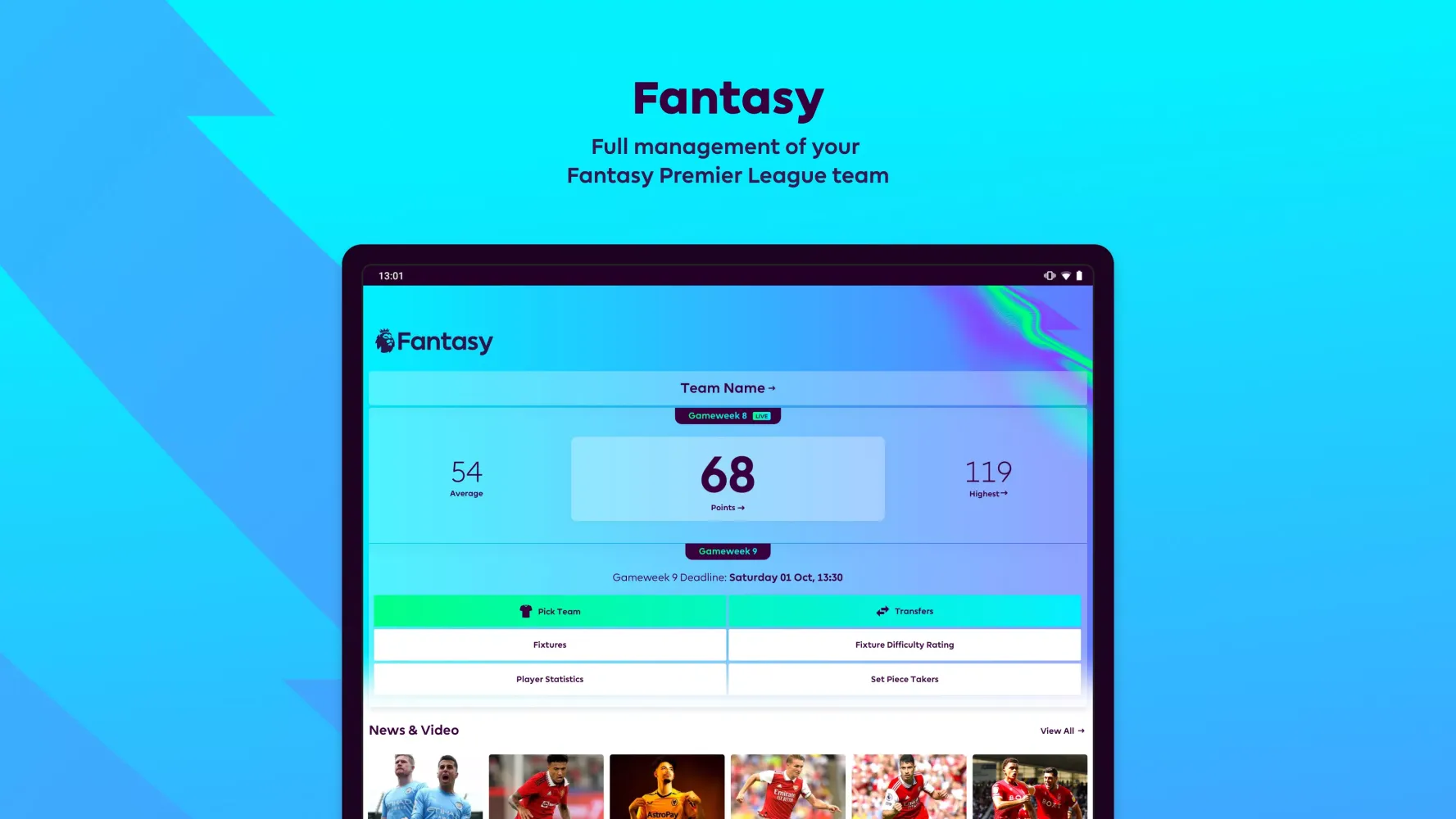 Capturas de tela do Premier League - Official App