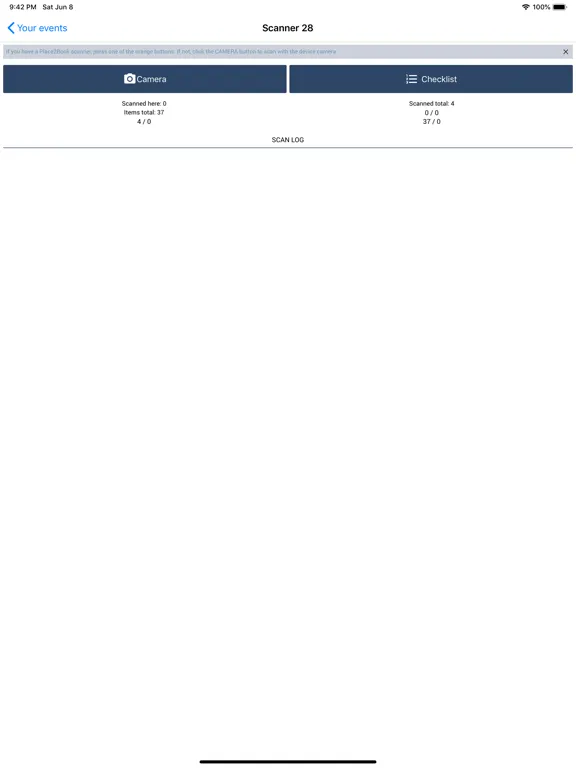 Tangkapan layar P2B Scanner iPad 