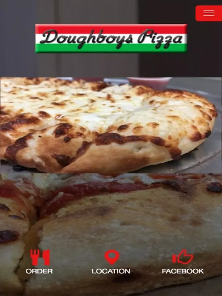 Tangkapan skrin dbPizza iPad 