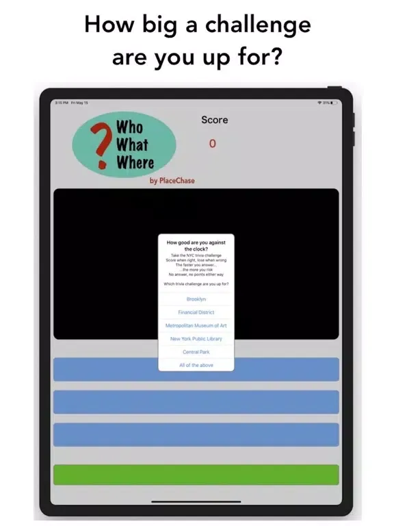 Captures d'écran de PlaceChase WhoWhatWhere NYC iPad 