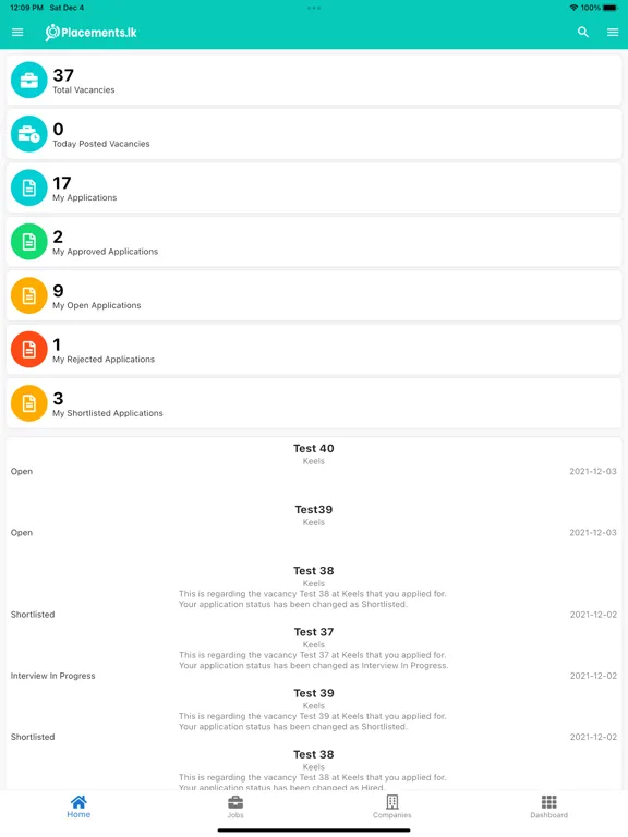 Placements LK iPad  Screenshots