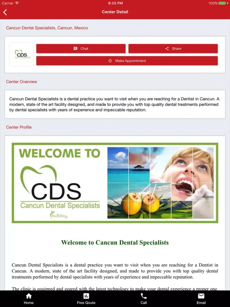 Capturas de tela do PlacidMobile Medical Tourism iPad 
