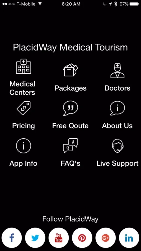 Capturas de tela do PlacidMobile Medical Tourism