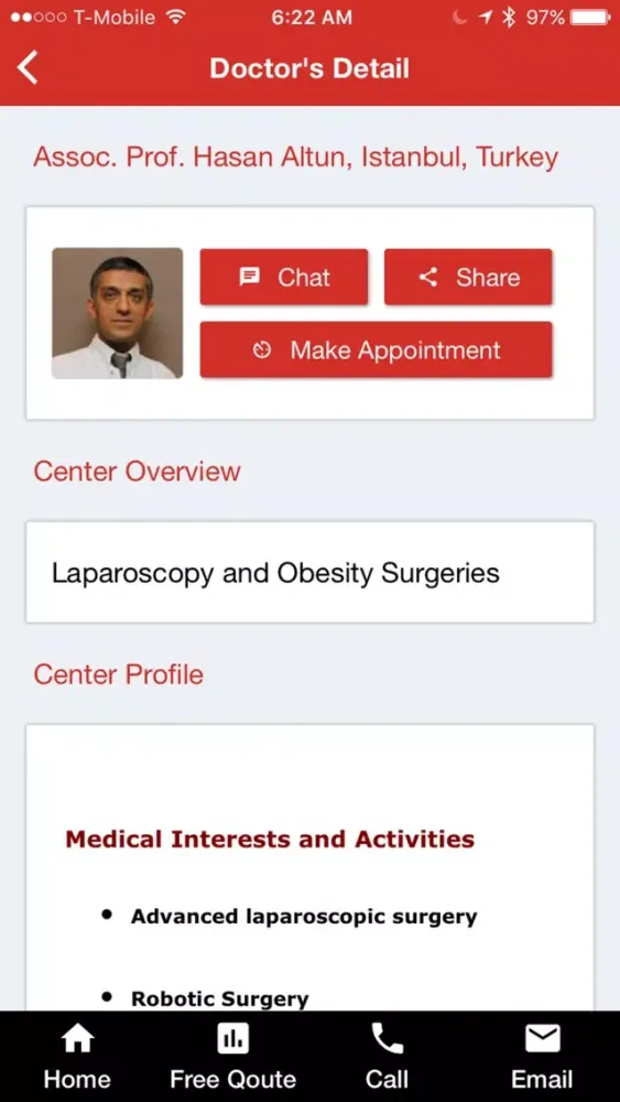 Capturas de tela do PlacidMobile Medical Tourism