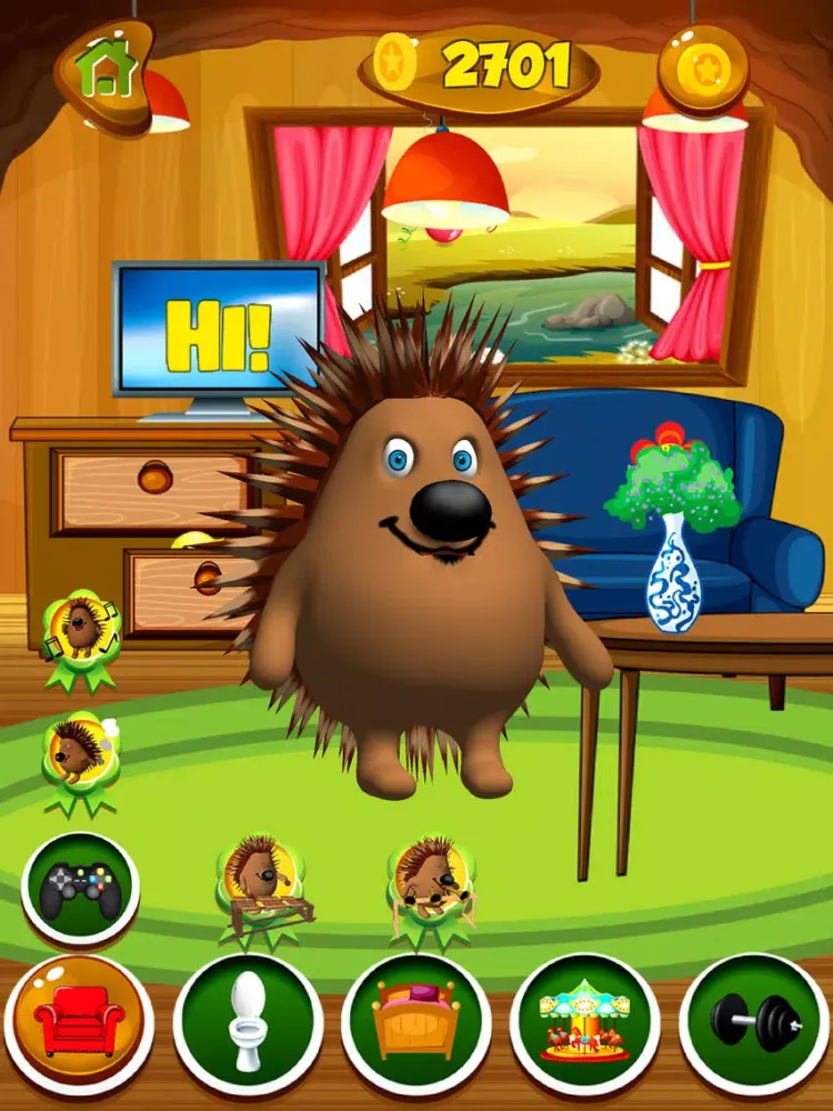 Capturas de tela do Talking Hedgehog iPad 