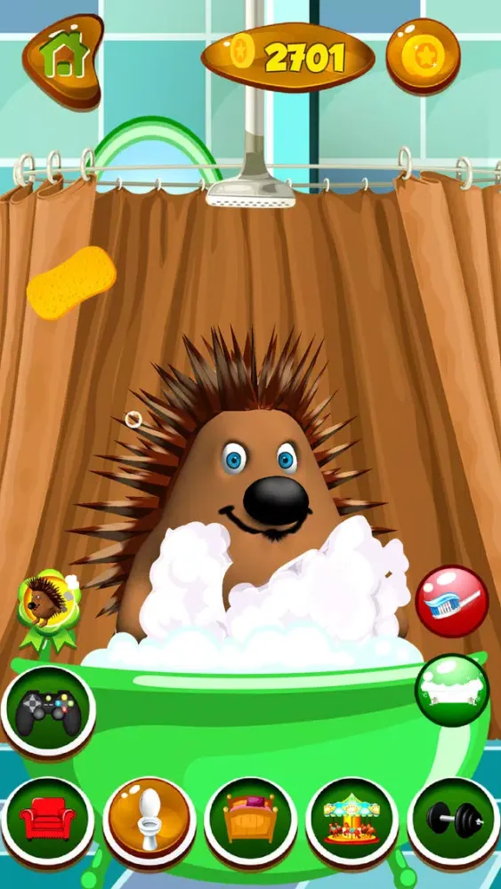Capturas de tela do Talking Hedgehog