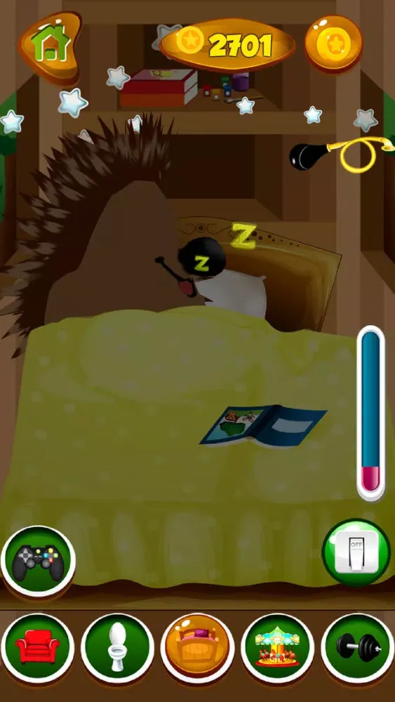 Capturas de tela do Talking Hedgehog