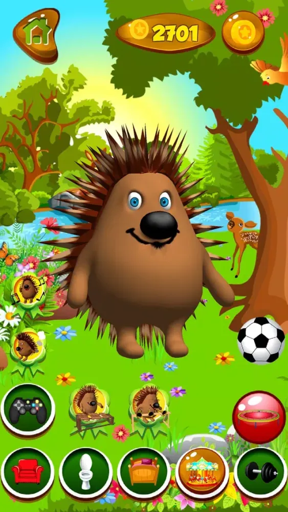 Capturas de tela do Talking Hedgehog