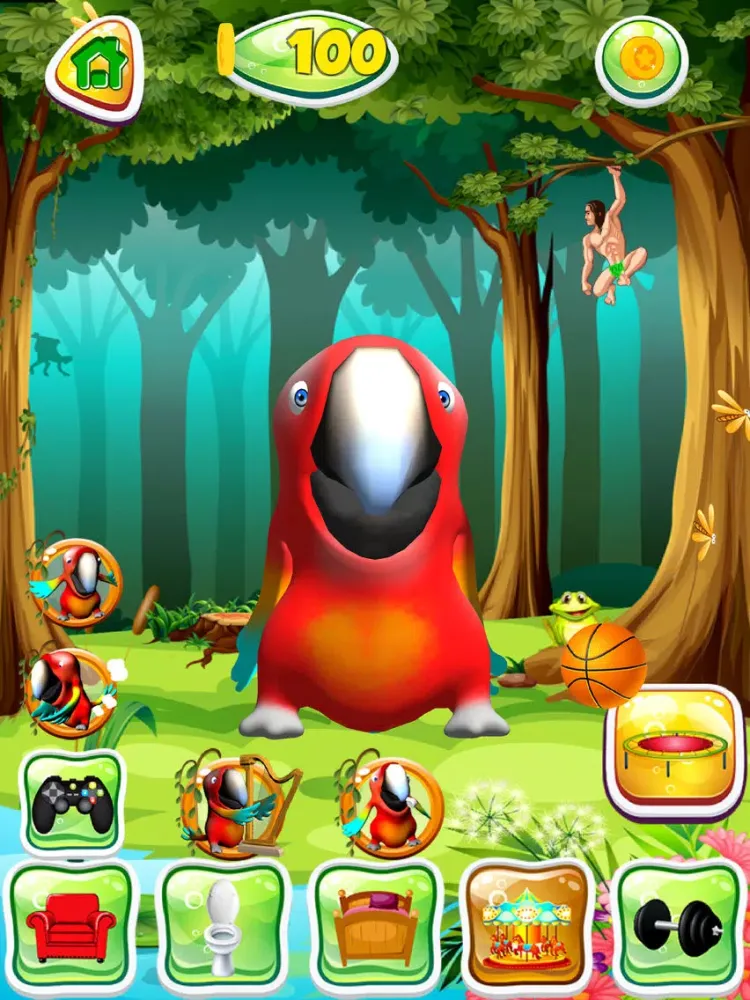 Capturas de tela do Talking Parrot Pet iPad 