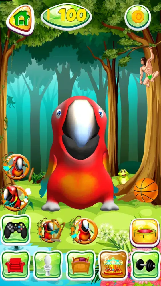 Capturas de tela do Talking Parrot Pet