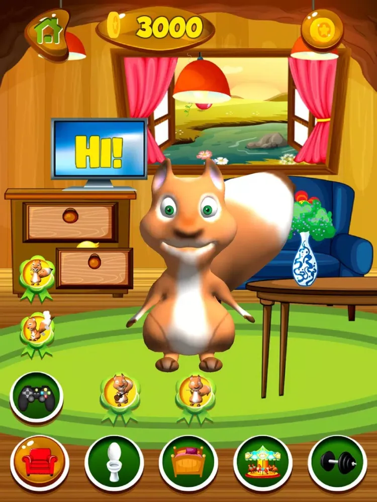 Ảnh chụp màn hình của Talking Squirrel iPad 