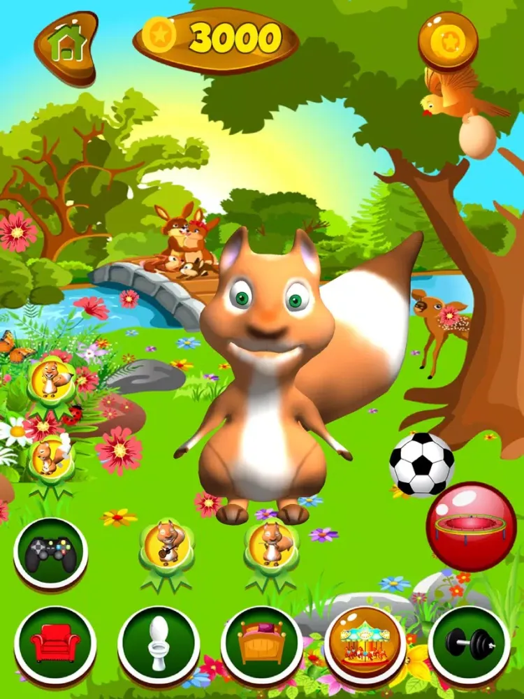 Ảnh chụp màn hình của Talking Squirrel iPad 