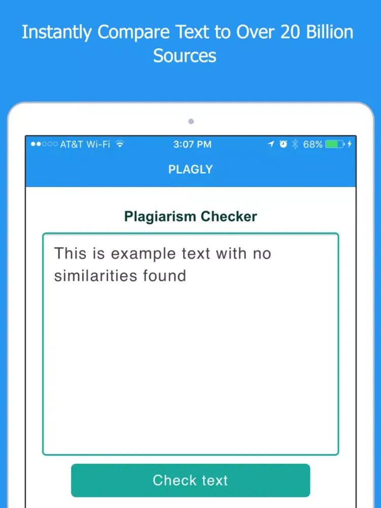 Screenshot di Plagly Plagiarism Checker iPad 