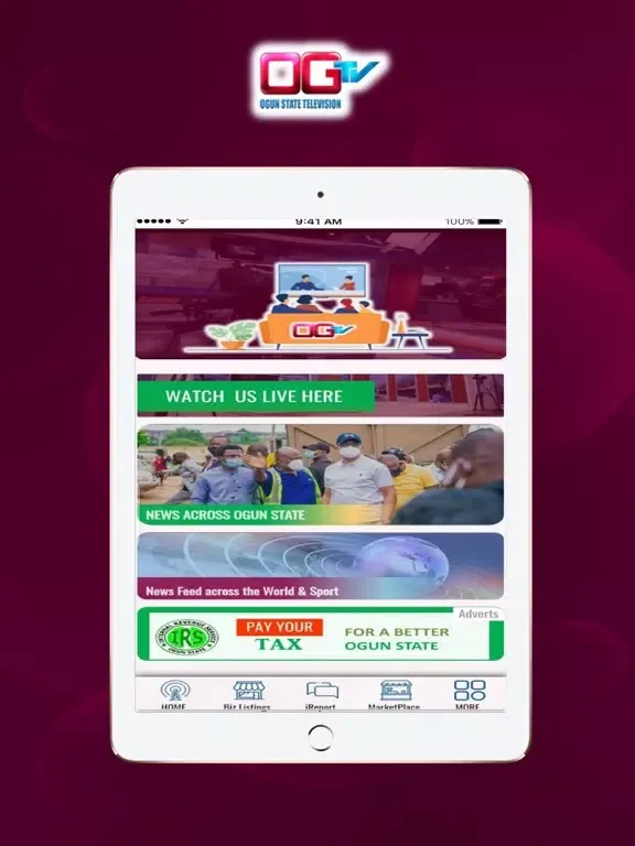 OGTV - Ogun State Television iPad  스크린샷