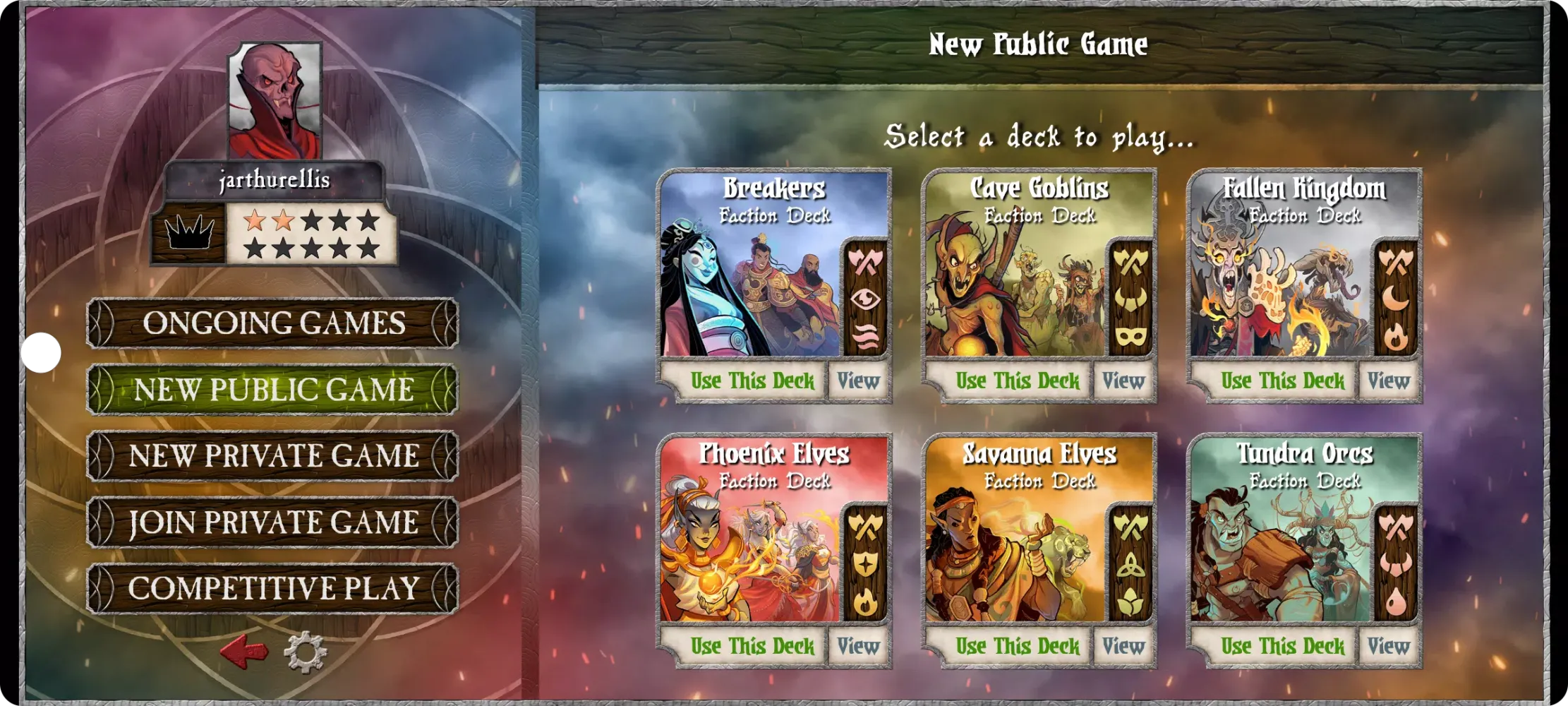 Ảnh chụp màn hình của Summoner Wars Online