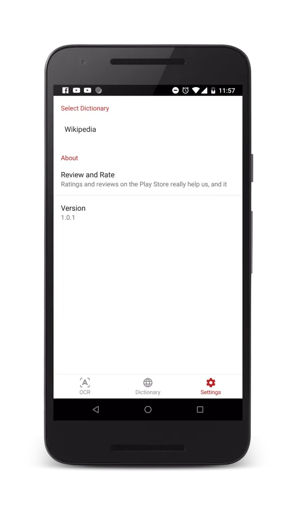 OCR English Dictionary Screenshots