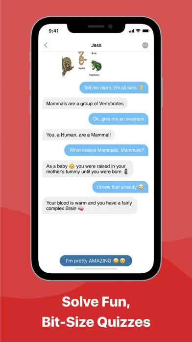 Jess - Education Chatbot سکرین شاٹس