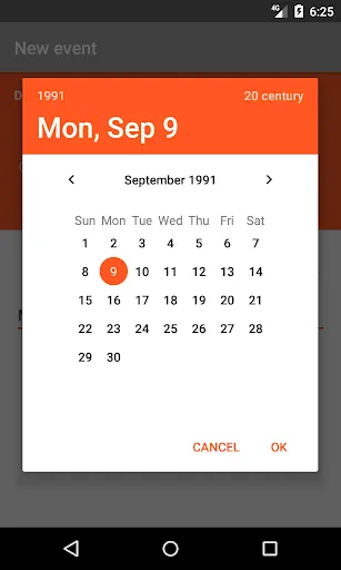 Ảnh chụp màn hình của Days & Dates