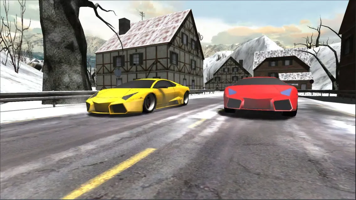 Capturas de tela do Car Racing Winter PRO