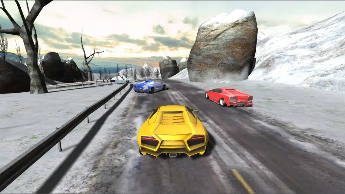 Capturas de tela do Car Racing Winter PRO