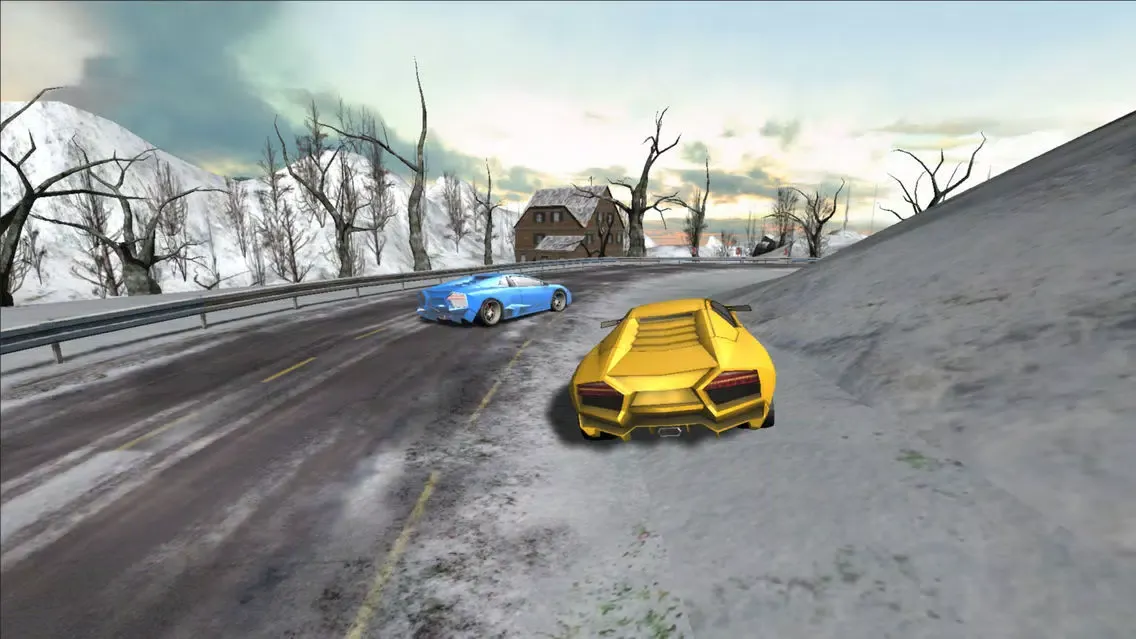 Capturas de tela do Car Racing Winter PRO