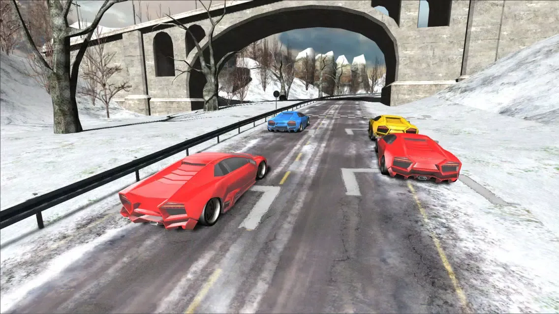 Capturas de tela do Car Racing Winter PRO
