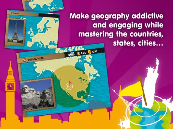 Ảnh chụp màn hình của Planet Geo - Fun Games of World Geography for Kids iPad 