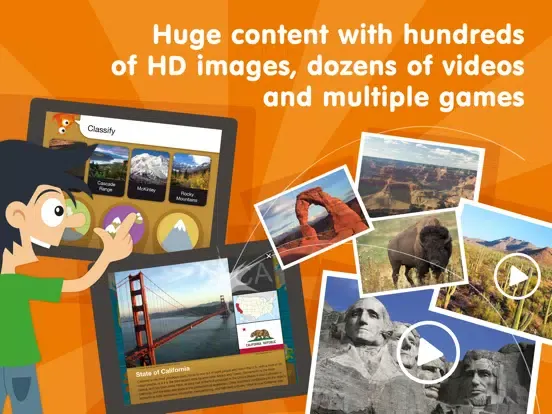 ภาพหน้าจอของ Kids US Atlas - United States Fun Geography Games iPad 