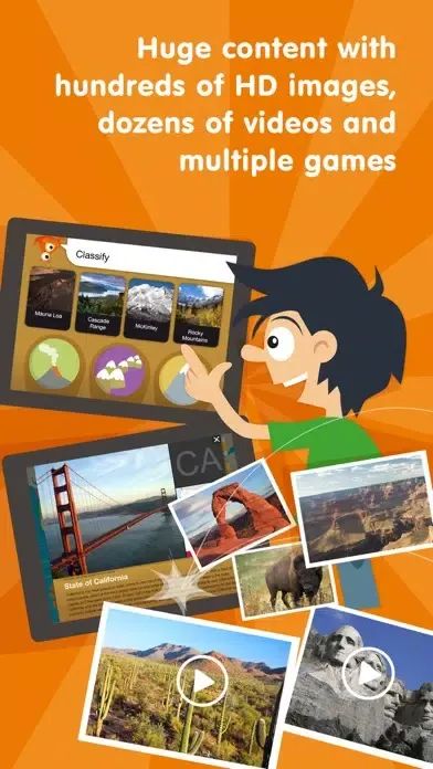 ภาพหน้าจอของ Kids US Atlas - United States Fun Geography Games