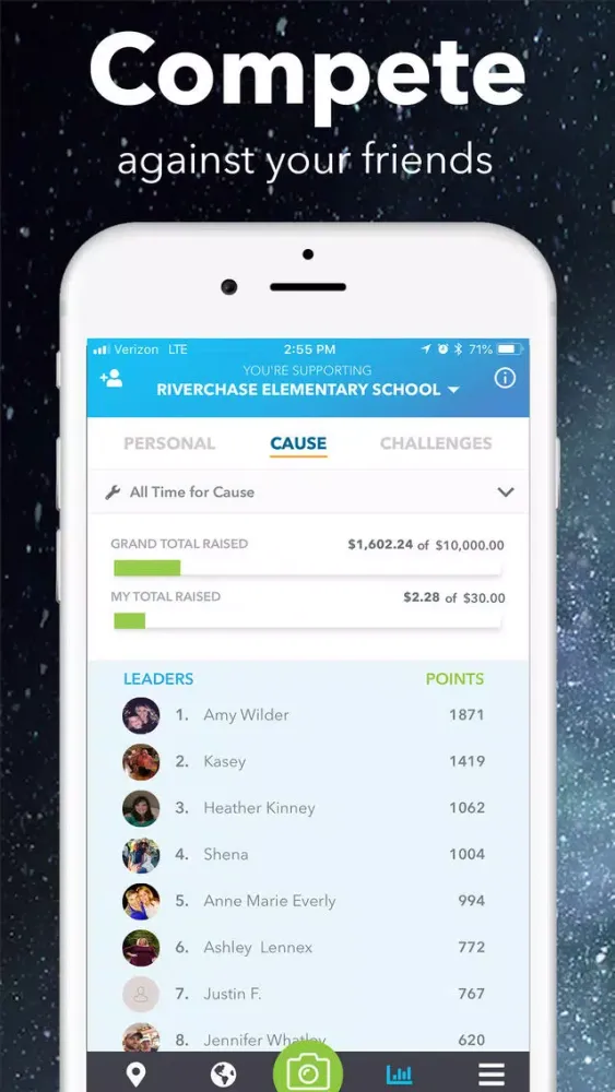 Capturas de tela do Planet Fundraiser