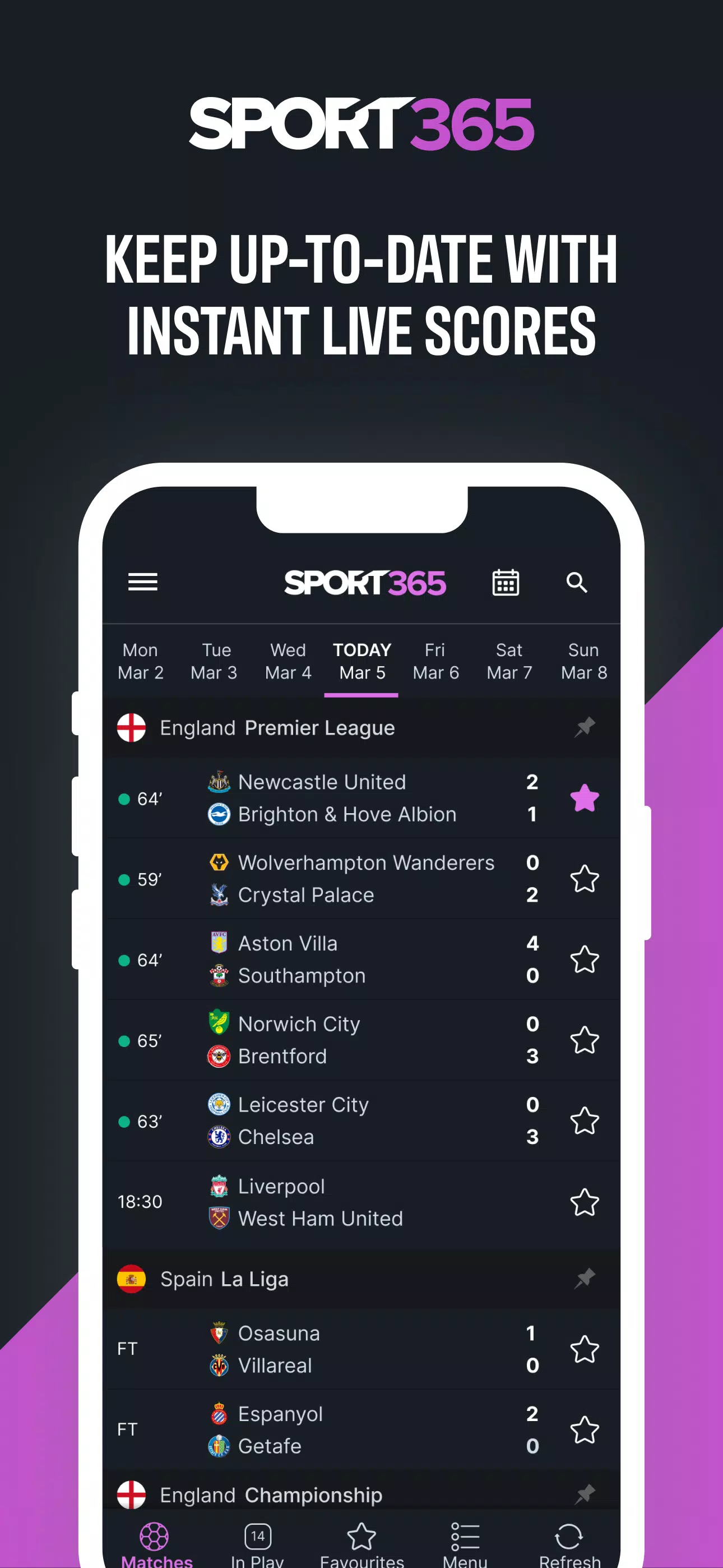 Sport365 Screenshots