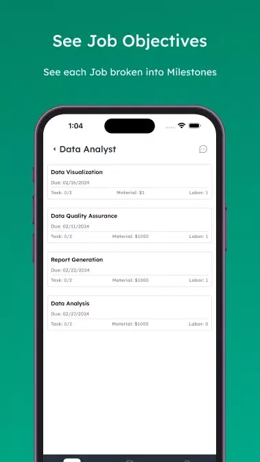 ภาพหน้าจอของ PlanHub Field App
