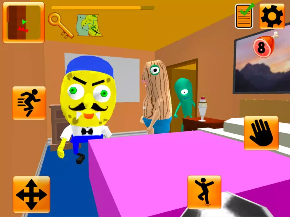 Tangkapan layar Plankton's Gang. Sponge Escape iPad 