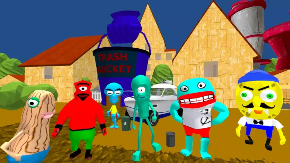Tangkapan layar Plankton's Gang. Sponge Escape
