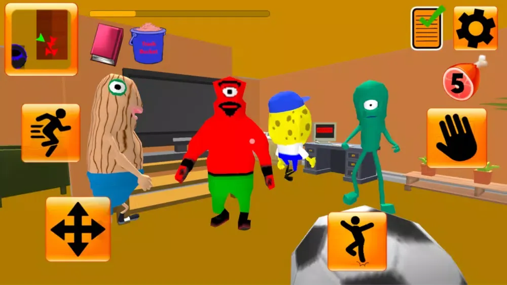 Tangkapan layar Plankton's Gang. Sponge Escape