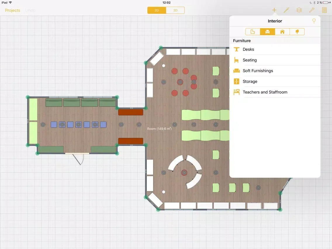 Woods Furniture Space Planner iPad  Screenshots