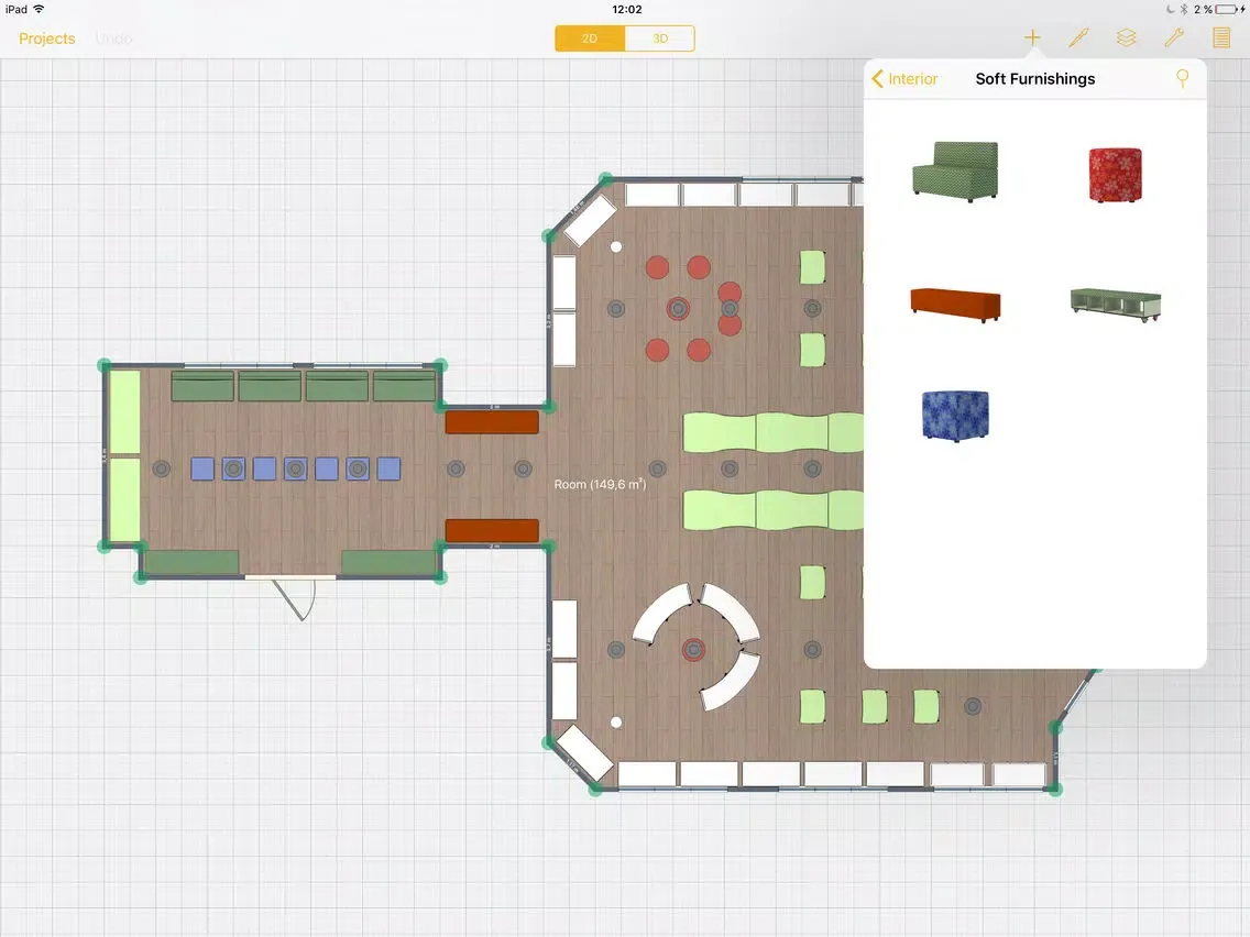 Woods Furniture Space Planner iPad  Screenshots