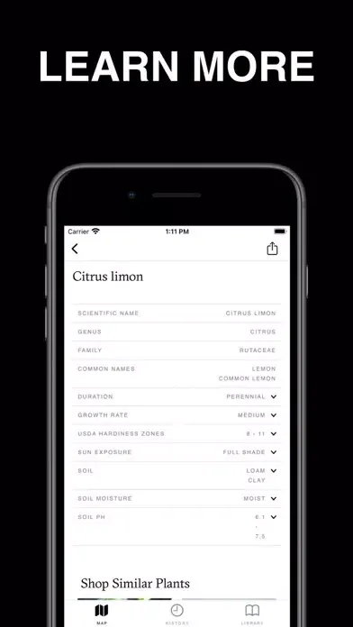 The Plant Map App スクリーンショット