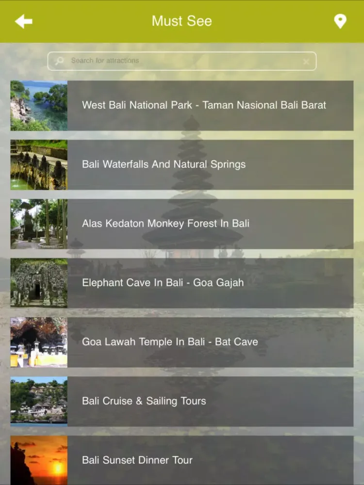 ภาพหน้าจอของ Bali Travel Guide iPad 
