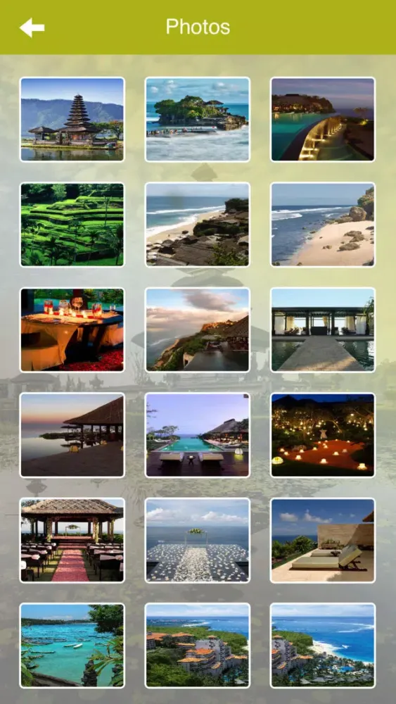 ภาพหน้าจอของ Bali Travel Guide