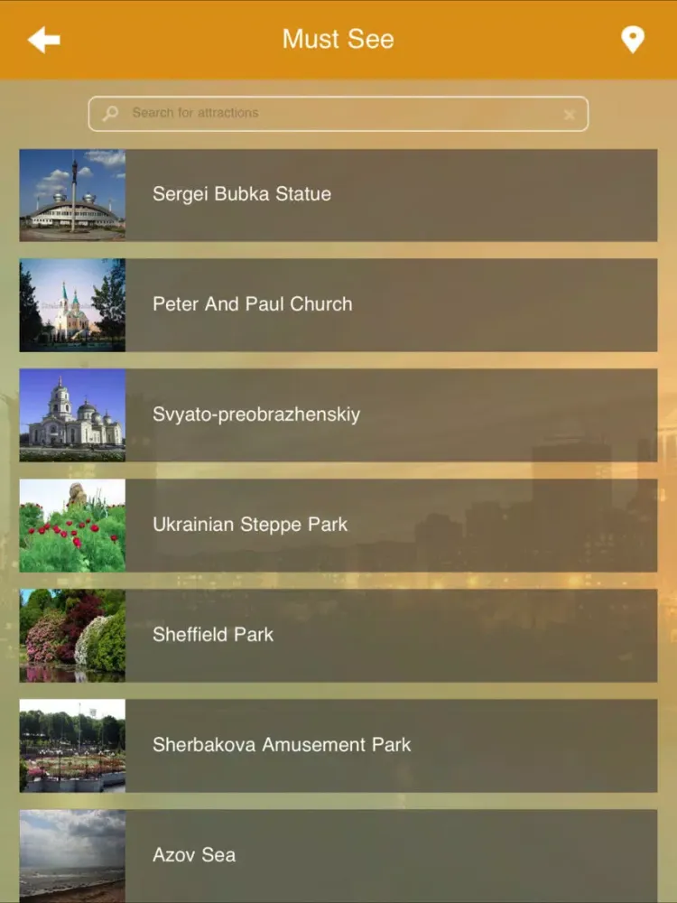 Tangkapan skrin Donetsk Travel Guide iPad 