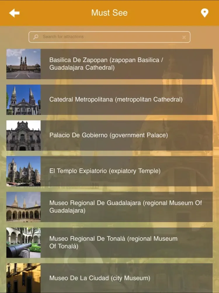 Capturas de tela do Guadalajara City Guide iPad 
