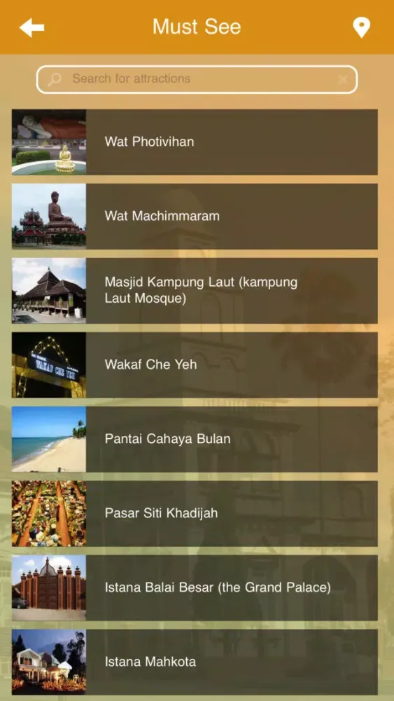 Capturas de tela do Kota Bharu Tourism