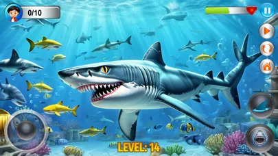 Angry Shark Simulator Games 3d سکرین شاٹس