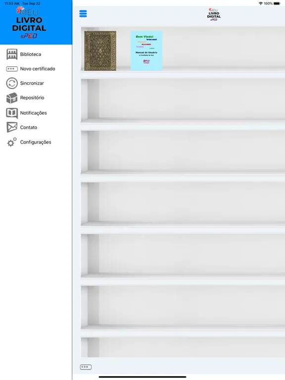 ภาพหน้าจอของ Meu Livro Digital iPad 