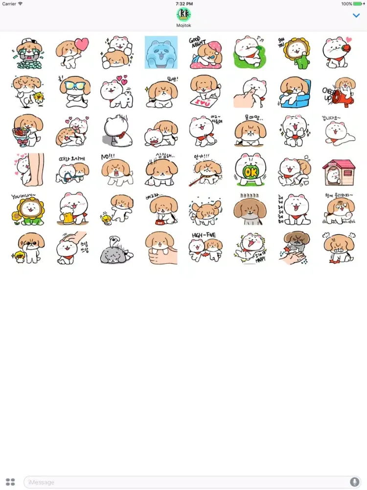 Beagle and Pomeranian Stickers iPad 应用截图