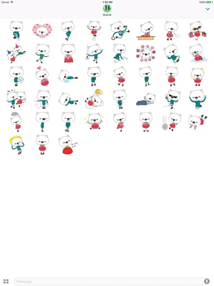 Capturas de pantalla de Benny & Bessie, the Polar Bears Stickers iPad 