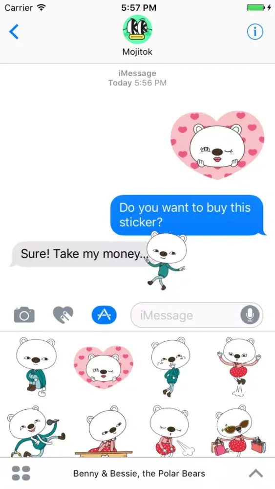 Capturas de pantalla de Benny & Bessie, the Polar Bears Stickers