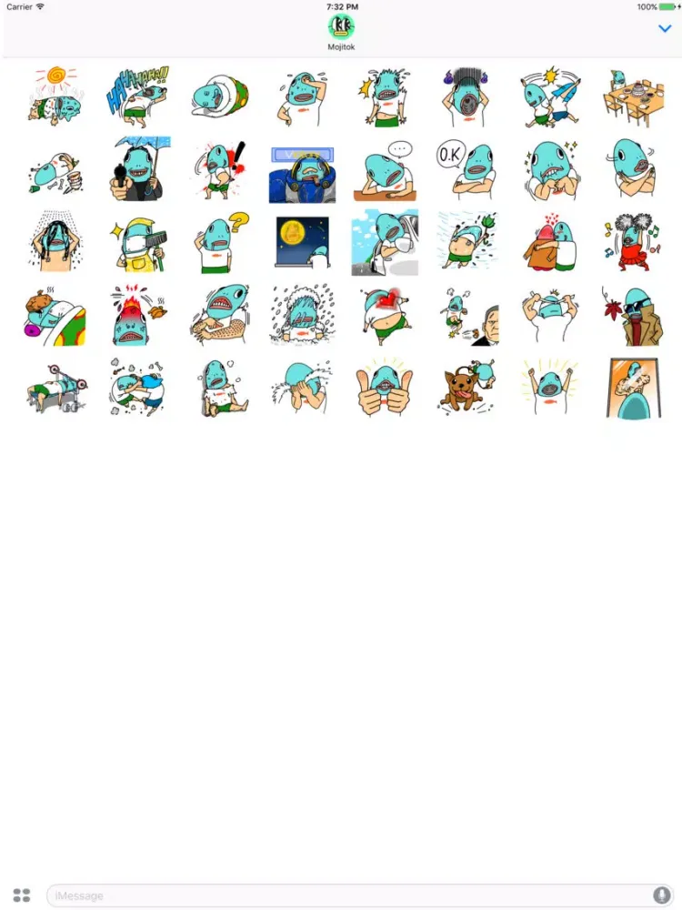 Carp head Kim boong uh! Stickers iPad  Screenshots