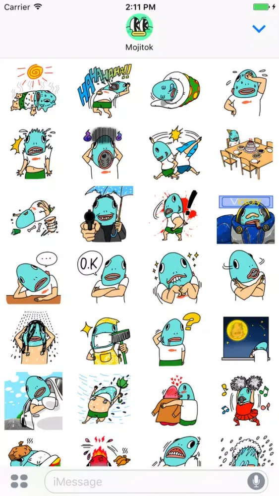 Carp head Kim boong uh! Stickers Screenshots